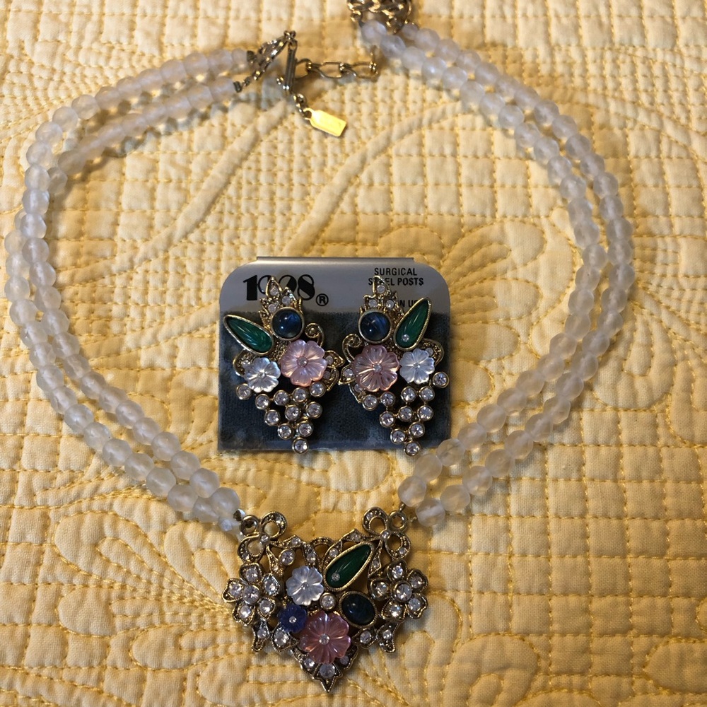 COPY - Vintage 1928 Earring and Necklace Set